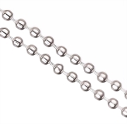 Kuglekæde. Langtids holdbar forsølvet. Grade A. 2 mm